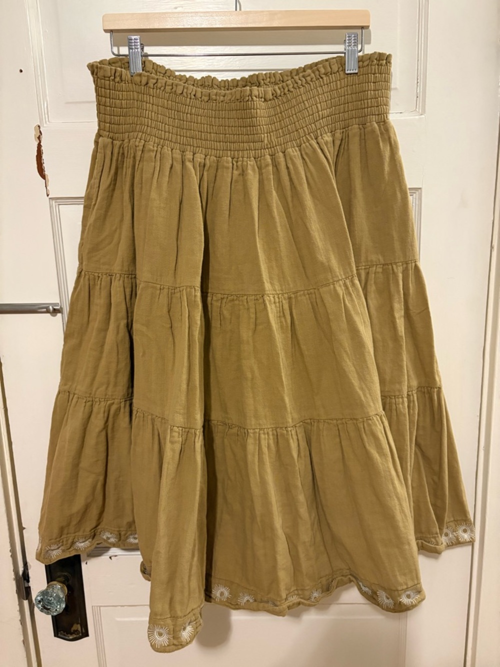 Kate Quinn Tiered A-Line Midi Skirt